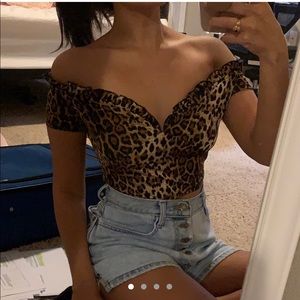 Animal print croptop from shein